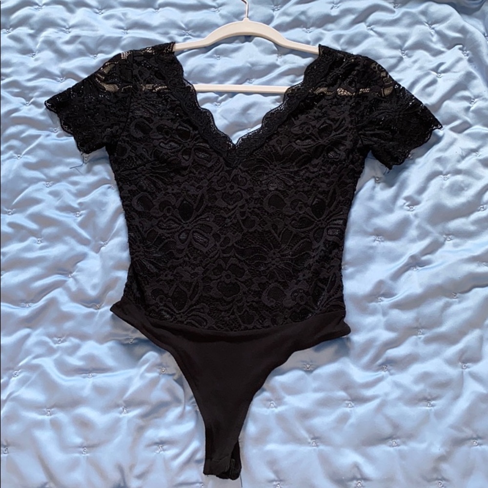 Black Lace Forever 21 Bodysuit